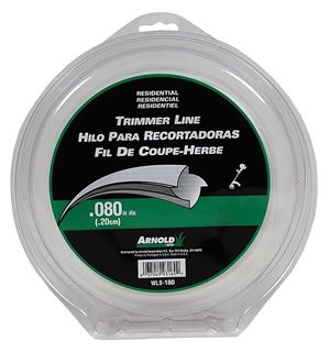 Arnold WLS-180 Trimmer Line, 0.080 in Dia, 300 ft L, Nylon