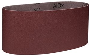 3M 27487 Sanding Belt, 4 in W, 21-3/4 in L, 80 Grit, Medium, Aluminum Oxide Abrasive, Pack of 10