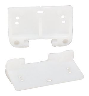 US Hardware WP-8814C Drawer Guide, For: 1-5/16 in Track, Plastic, White, Pack of 6