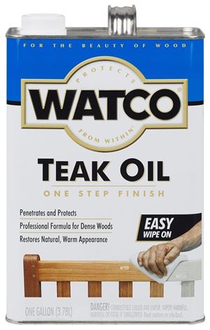 WATCO 67131 Teak Oil, Flat, Matte, Liquid, 1 gal, Can, Pack of 2