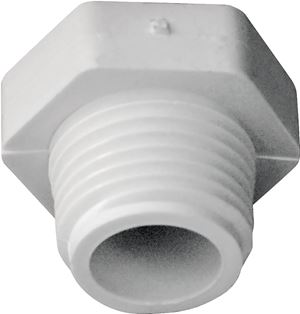 IPEX 435622 Pipe Plug, 1/2 in, MPT, PVC, White, SCH 40 Schedule