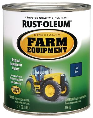 Rust-Oleum 7424502 Farm Equipment Paint, Ford Blue, 1 qt, Can, 130 sq-ft/qt Coverage Area