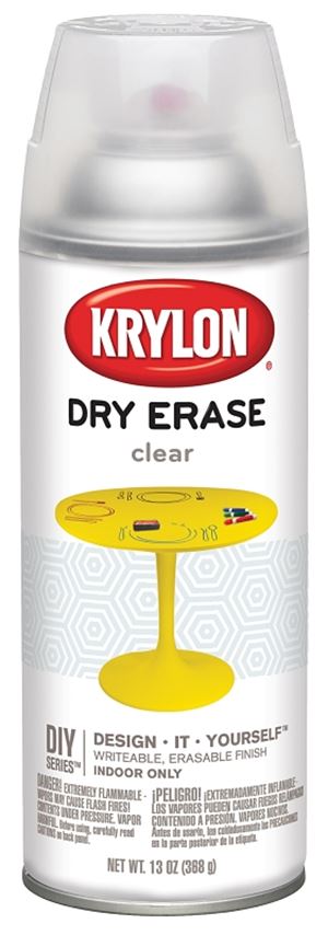 Krylon K03940000 Dry Erase Spray Paint, Clear, 11.5 oz
