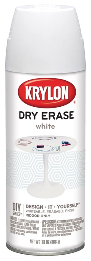 Krylon K03942000 Dry Erase Spray Paint, White, 11.5 oz