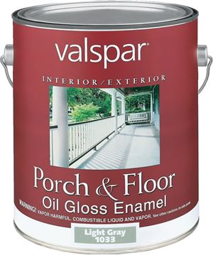 Valspar 027.0001033.007 Porch and Floor Enamel Paint, High-Gloss, Light Gray, 1 gal, Pack of 2