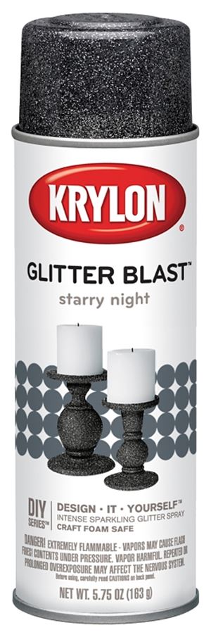 Krylon K03805A00 Craft Spray Paint, Glitter, Starry Night, 5.75 oz, Can