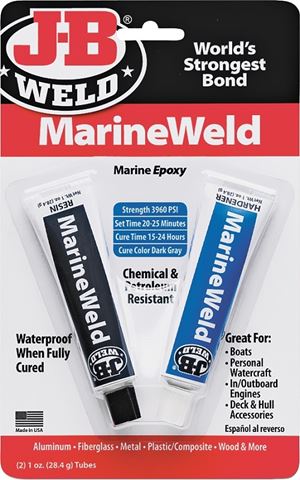 J-B Weld 8272 Cold Weld Epoxy, Dark Gray, Solid, 2 oz, Tube