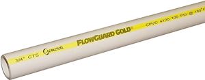 IPEX FlowGuard Series 150104 Tubing, 3/4 in, 10 ft L, Gold