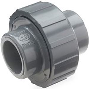 NDS U-0500-S Pipe Union, 1/2 in, Slip Joint, Gray, SCH 80 Schedule, 150 psi Pressure