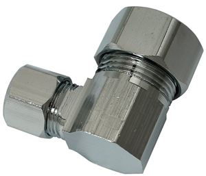 Plumb Pak PP78PCLF Tube Adapter, 1/2 x 3/8 in, Compression, Chrome