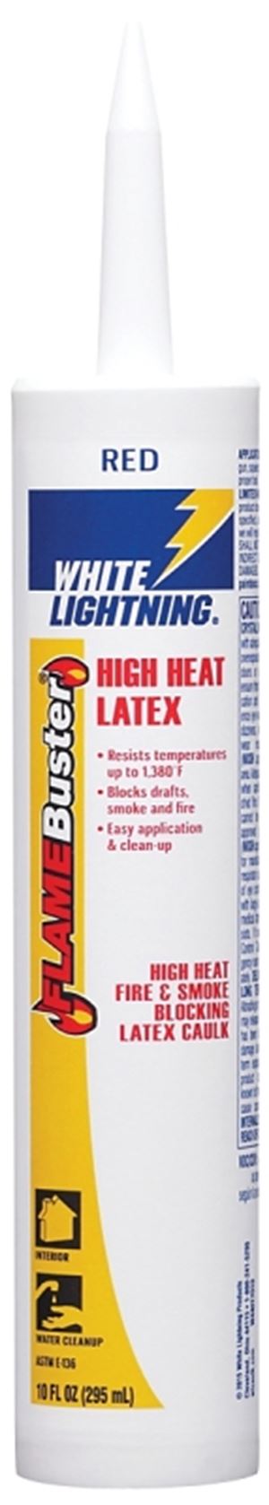 White Lightning W44017010 Adhesive Caulk, Red, 40 to 120 deg F, 10 oz, Cartridge