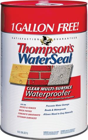 Thompson's WaterSeal TH.024106-06 Waterproofer, Clear, 6 gal, Can