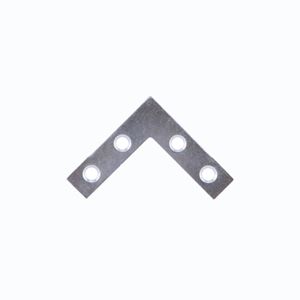 ProSource FC-Z015-C4PS Corner Brace, 1-1/2 in L, 1-1/2 in W, 3/8 in H, Steel, Zinc-Plated, 1.6 mm Thick Material