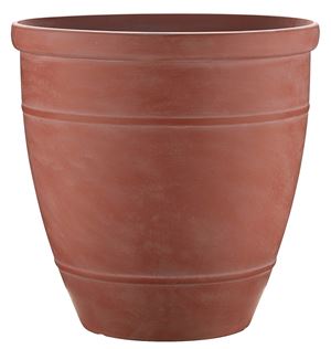 Southern Patio RUB-094203 Wright Planter, 18 in H, Rubber, Terra Cotta