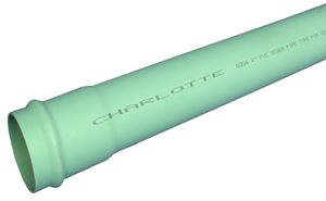 Charlotte Pipe S/M 06006G 1400 Pipe, 6 in, 14 ft L, PVC, Light Green