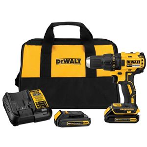 DeWALT DCD777C2 Drill/Driver Kit, Battery Included, 20 V, 1/2 in Chuck, Ratcheting Chuck