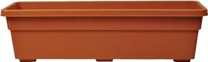 Southern Patio PW2412TC Promotional Window Box Planter, 16 in H, 24 in W, 8-1/16 in D, Plastic, Terracotta