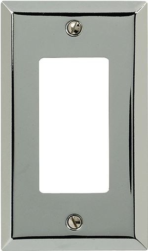 Amerelle 161R Wallplate, 4-15/16 in L, 2-7/8 in W, 1 -Gang, Steel, Polished Chrome