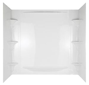 Delta Vesuvia Series 39744-HD Bathtub Wall Set, 31-1/8 in L, 53-3/8 in W, 58 in H, Polycomposite, Columnar Wall