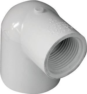 IPEX 435517 Pipe Elbow, 1 x 3/4 in, Slip x MPT, 90 deg Angle, PVC, White, SCH 40 Schedule, 450 psi Pressure