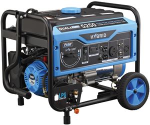 Pulsar PG5250B/PG4500B Dual Fuel Generator, 37.5/34 A, 12/240 VAC, Gasoline, 4 gal Tank, 15 hr Run Time, Recoil Start