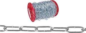 Campbell 0723169 Handy Link Chain, #120, 175 ft L, 255 lb Working Load, Low Carbon Steel, Zinc