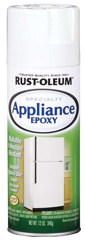 Rust-Oleum 7881830 Appliance Epoxy Spray, Gloss, White, 12 oz, Can