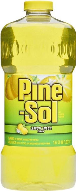 Pine-Sol 40239 All-Purpose Cleaner, 60 oz Bottle, Liquid, Fresh Lemon, Yellow