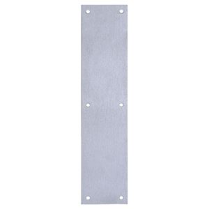 Tell Manufacturing DT100072 Push Plate, Aluminum/Steel, Satin, 15 in L, 3-1/2 in W, 0.05 ga Thick