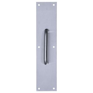 Tell Manufacturing DT100067 Door Pull Plate, 3-1/2 in W, Stainless Steel, Satin