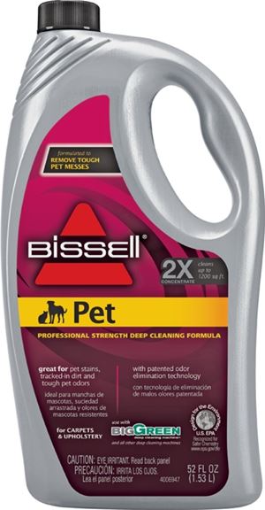 Bissell 72U81 Carpet Cleaner, 52 oz, Bottle, Liquid, Characteristic, Pale Yellow, Pack of 6