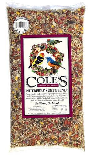 Cole's Nutberry Suet Blend NB20 Blended Bird Seed, 20 lb Bag, Pack of 2