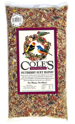 Cole's Nutberry Suet Blend NB10 Blended Bird Seed, 10 lb Bag