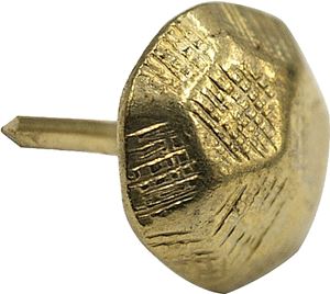 Hillman 122691 Furniture Nail, Brass, Hammered Head, Pack of 6