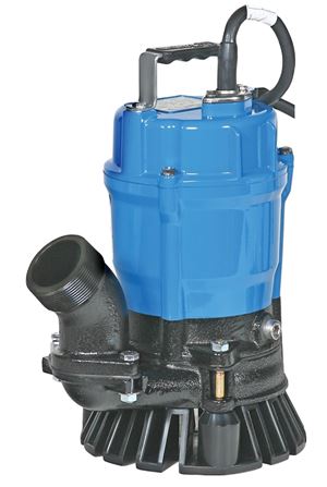 Tsurumi Pump HS2-4S-62 Trash Pump, 1-Phase, 115 V, 0.5 hp, 2 in Outlet, 34 ft Max Head, 15 to 50 gpm, Iron