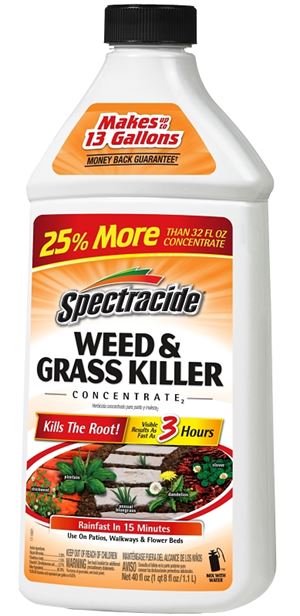 Spectracide HG-56009 Weed and Grass Killer, Liquid, Amber, 40 fl-oz Bottle