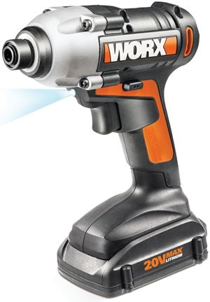 Worx WX290L Impact Driver, Battery Included, 20 V, 1.5 Ah, 1/4 in Drive, 3000 ipm, 2500 rpm Speed