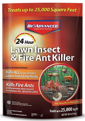 BioAdvanced 700910G Lawn Insect and Fire Ant Killer, Granular, Outdoor, 20 lb