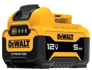 DeWALT DCB126 Cordless Rechargeable Battery Pack, 12 V Battery, 5 Ah