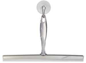 iDESIGN 58740 Shower Squeegee, 12 in Blade, 7-1/2 in OAL, Clear