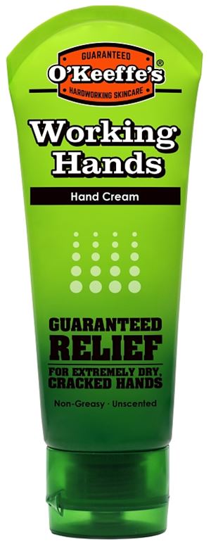 O'Keeffe's Working Hands Series K0290001 Hand Cream, 3 oz Tube, Mild Stearic Acid