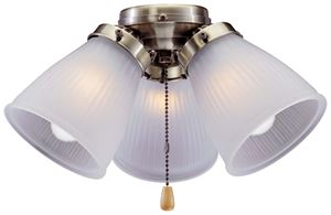 Boston Harbor CF-3FLK-AB Ceiling Fan Light Kit, Frosted Glass, Antique Brass, Antique Brass