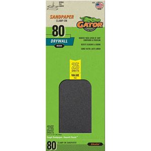 Gator 3310 Sanding Sheet, 11 in L, 4-3/8 in W, 80 Grit, Coarse, Silicone Carbide Abrasive