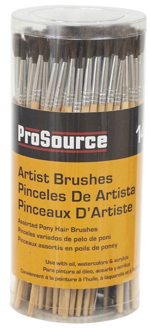 ProSource A90001 Artist Brush Set, Plastic Handle