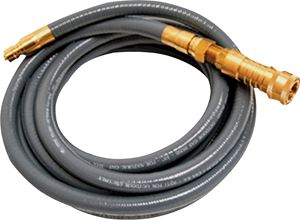 Mr. Heater F273720 Hose Assembly, 12 ft L, 3/8 in FIP x 3/8 in Male Flare, Thermoplastic, Gray