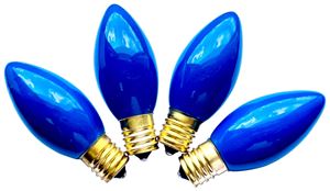 Hometown Holidays 16470 Replacement Bulb, 7 W, Intermediate Lamp Base, Incandescent Lamp, Ceramic Blue Light, Pack of 25