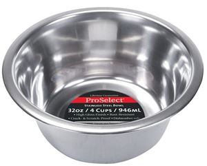 HiLo ZW150 32/5661 Pet Feeding Dish, S, 1 qt Volume, Stainless Steel