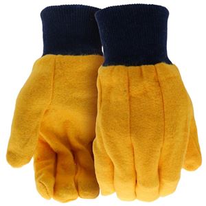 Boss Chore Series B62142-L Work Gloves, L, Clute Thumb, Knit Wrist Cuff, Cotton/Polyester Flannel, Yellow