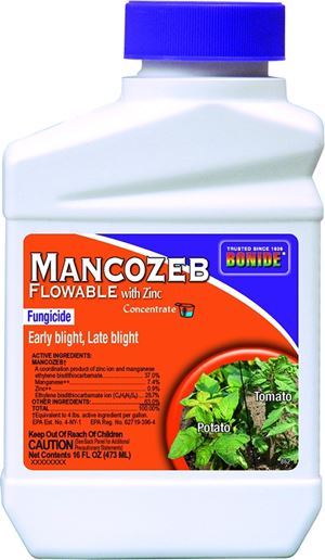 Bonide Mancozeb 862 Fungicide, Liquid, Sulfur, Yellow, 1 pt