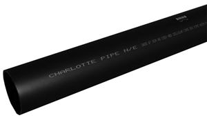 Charlotte Pipe ABS Plus APA 17300 0600 Pipe, 3 in, 10 ft L, DWV, SCH 40 Schedule, ABS, Black